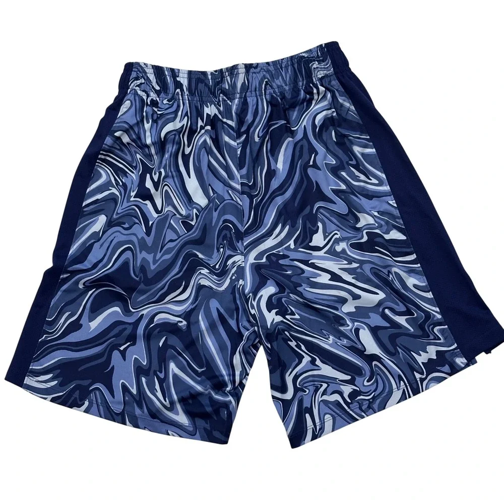 NEW Under Armour Mens UA Train Stretch 2.0 Print Shorts‎ Blue Marble Small $40 - Picture 2 of 6